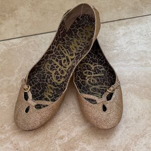 Sam Edelman Glittering Gold Flats
